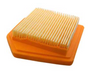 Orange air filter on a white background
